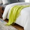 CC Home Furnishings 50" x 60" Lime Green Throw Blanket with Fringed Ends